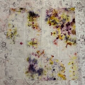 Hand Dyed Silk Scarf Organic Dye Abstract